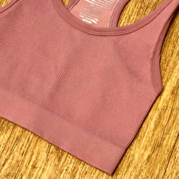 NWOT Free People Movement Mauve Ribbed Crop Tank Top Size XS/S - Picture 4 of 8